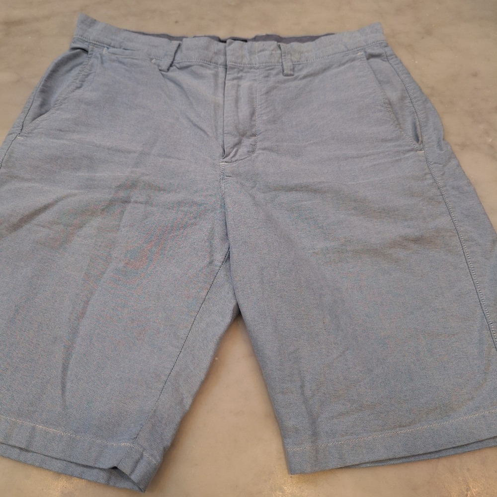 J.Crew Club Chino Shorts Mens 31 Blue Oxford Cotton Casual Preppy Summer Classic